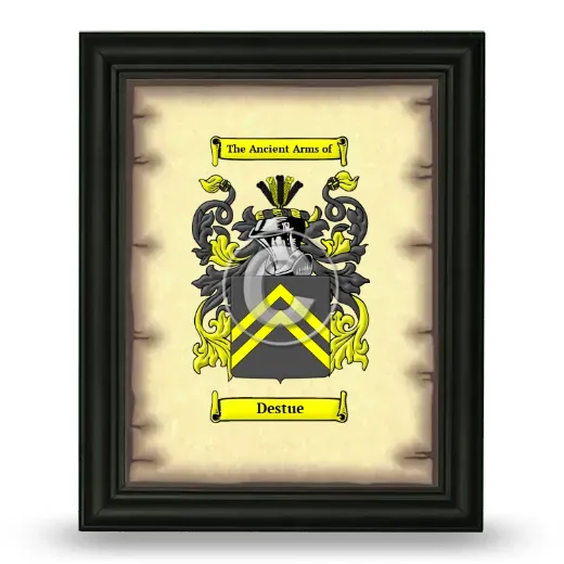 Destue Coat of Arms Framed - Black