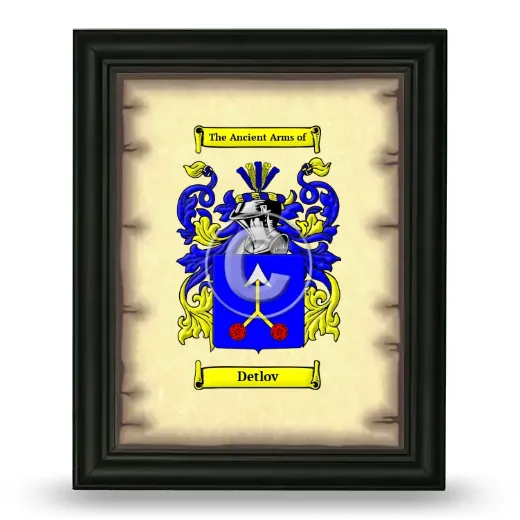 Detlov Coat of Arms Framed - Black