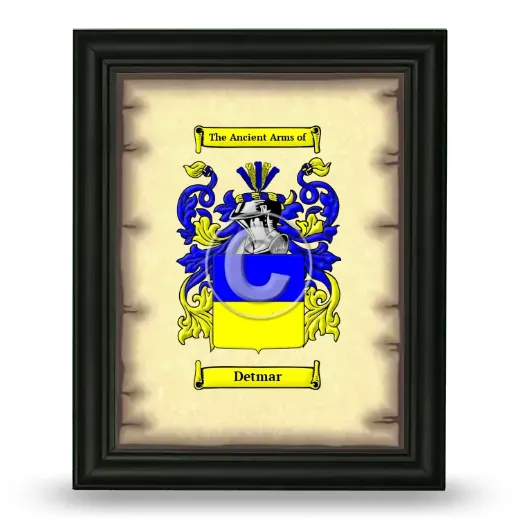 Detmar Coat of Arms Framed - Black