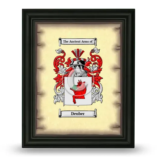 Deuber Coat of Arms Framed - Black