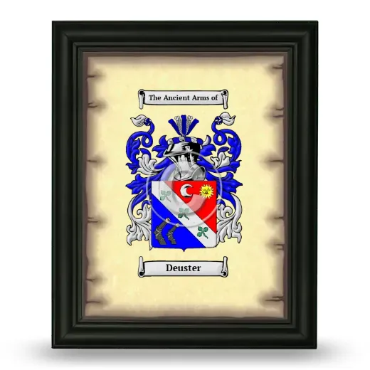 Deuster Coat of Arms Framed - Black