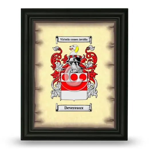 Devereaux Coat of Arms Framed - Black