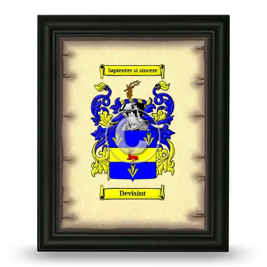 Devisint Coat of Arms Framed - Black
