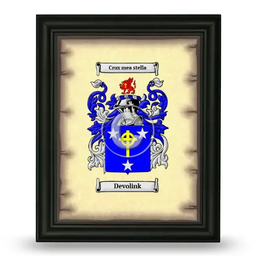 Devolink Coat of Arms Framed - Black