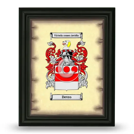 Devro Coat of Arms Framed - Black