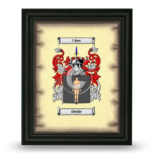 Deyle Coat of Arms Framed - Black