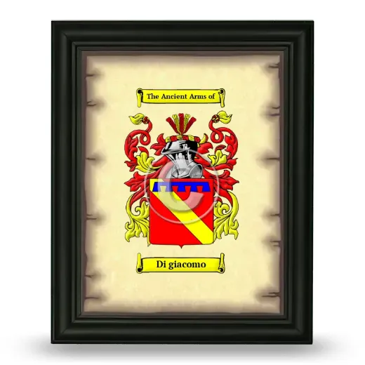 Di giacomo Coat of Arms Framed - Black