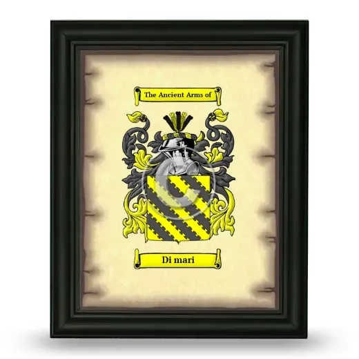 Di mari Coat of Arms Framed - Black