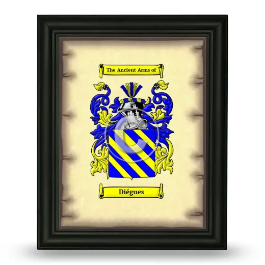 Diégues Coat of Arms Framed - Black