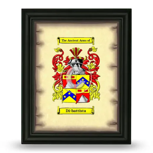 Di-battista Coat of Arms Framed - Black