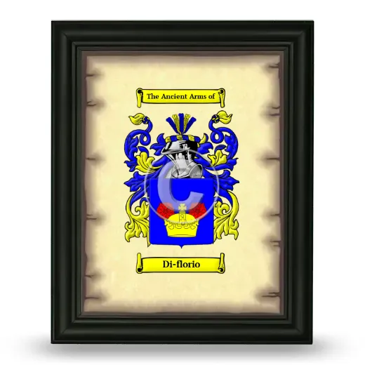 Di-florio Coat of Arms Framed - Black