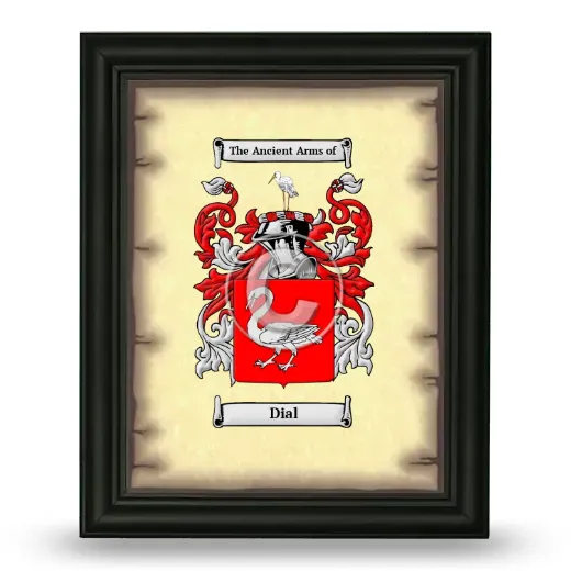 Dial Coat of Arms Framed - Black