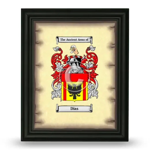 Dias Coat of Arms Framed - Black