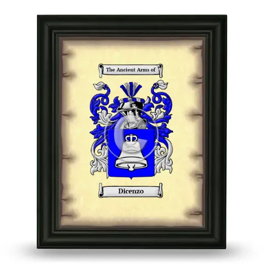 Dicenzo Coat of Arms Framed - Black