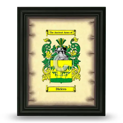 Dicicco Coat of Arms Framed - Black