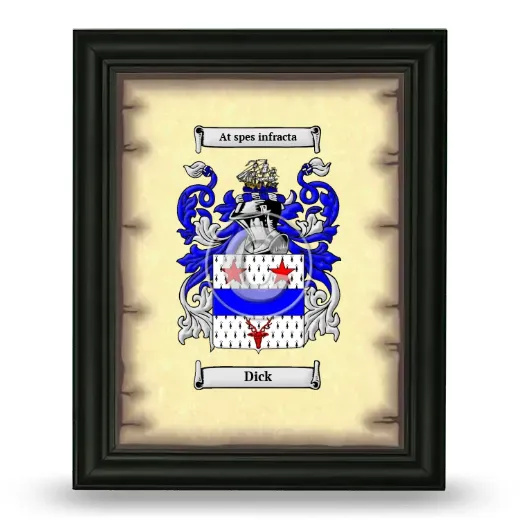 Dick Coat of Arms Framed - Black