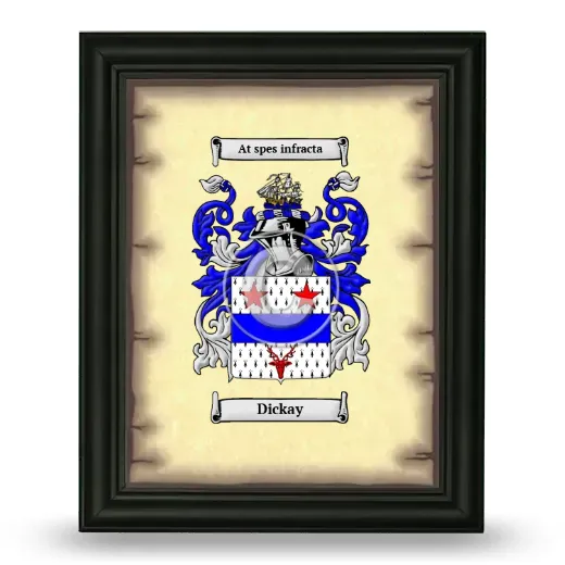 Dickay Coat of Arms Framed - Black