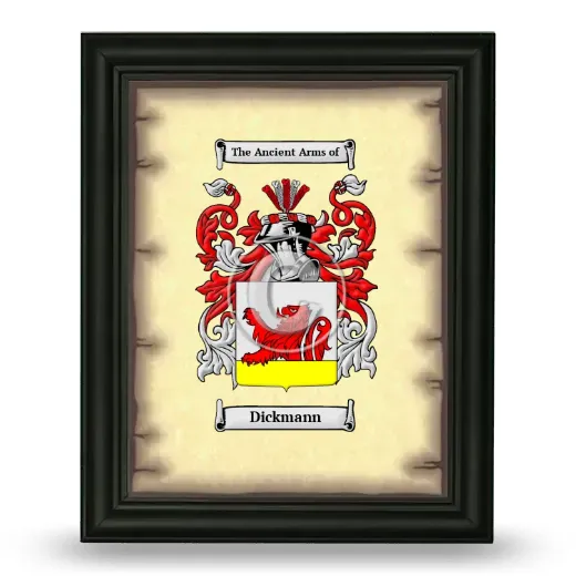Dickmann Coat of Arms Framed - Black