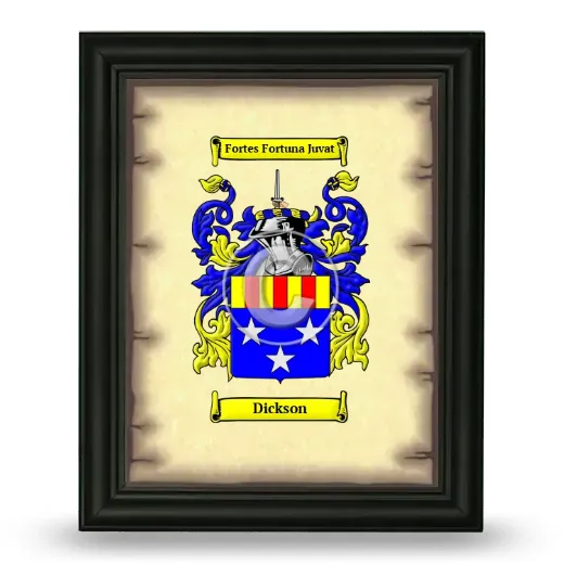 Dickson Coat of Arms Framed - Black