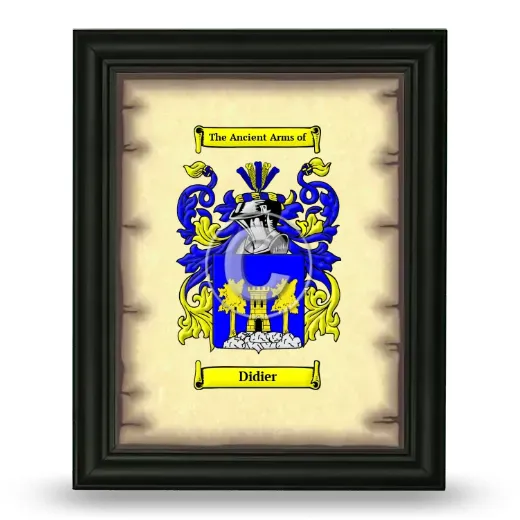 Didier Coat of Arms Framed - Black