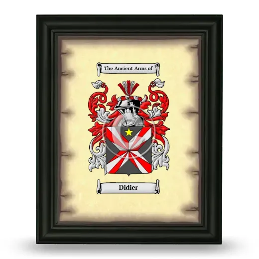 Didier Coat of Arms Framed - Black