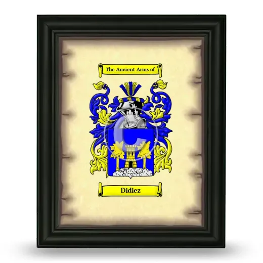 Didiez Coat of Arms Framed - Black