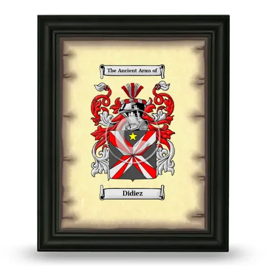 Didiez Coat of Arms Framed - Black