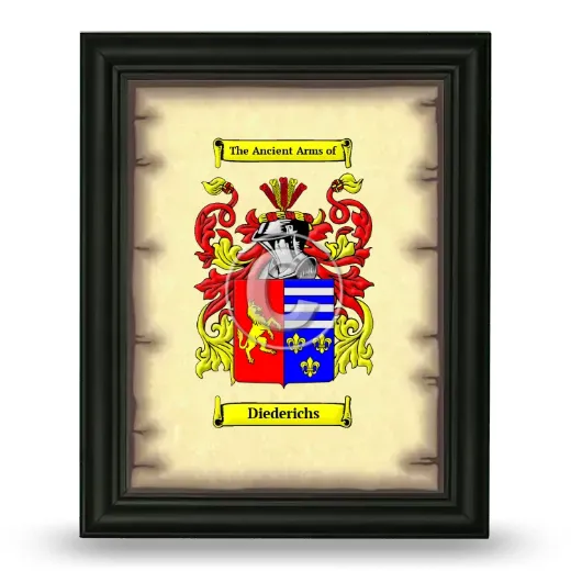 Diederichs Coat of Arms Framed - Black