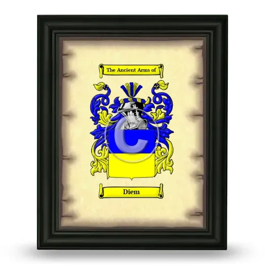 Diem Coat of Arms Framed - Black