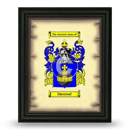 Dierstorf Coat of Arms Framed - Black