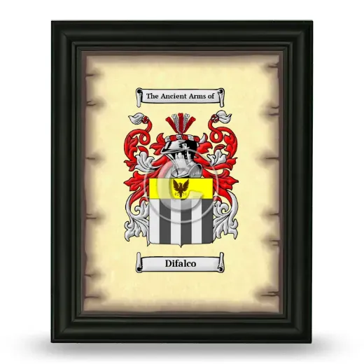 Difalco Coat of Arms Framed - Black