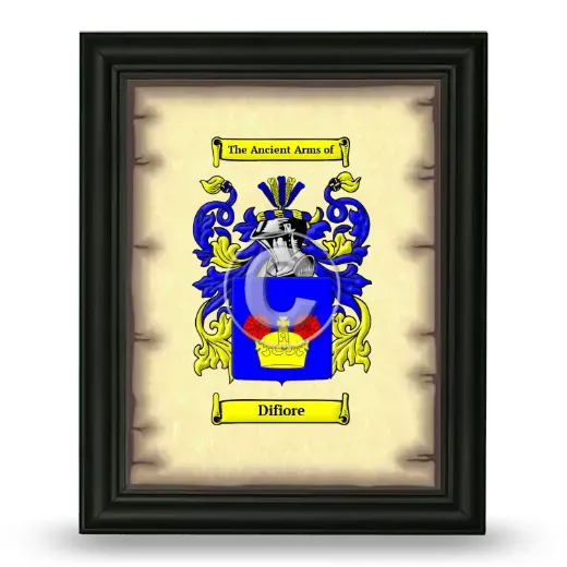 Difiore Coat of Arms Framed - Black