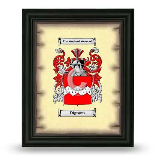 Dignom Coat of Arms Framed - Black