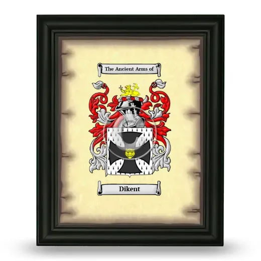 Dikent Coat of Arms Framed - Black