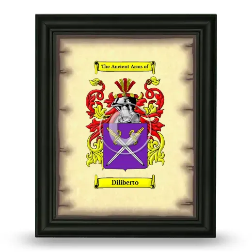 Diliberto Coat of Arms Framed - Black