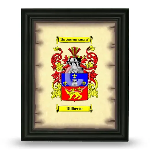 Diliberto Coat of Arms Framed - Black