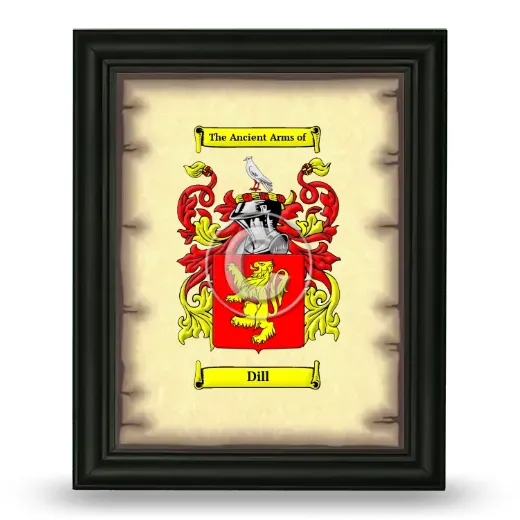 Dill Coat of Arms Framed - Black