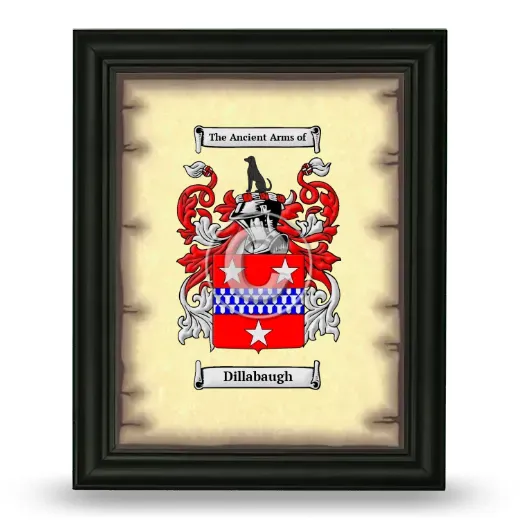 Dillabaugh Coat of Arms Framed - Black