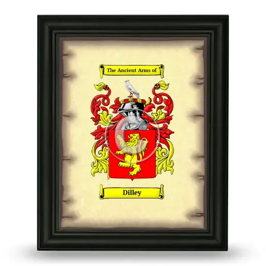Dilley Coat of Arms Framed - Black