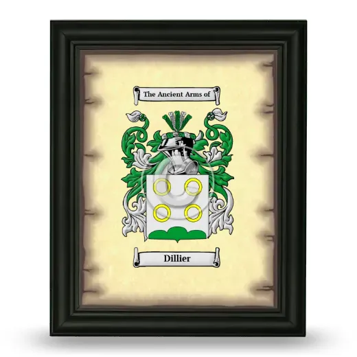 Dillier Coat of Arms Framed - Black