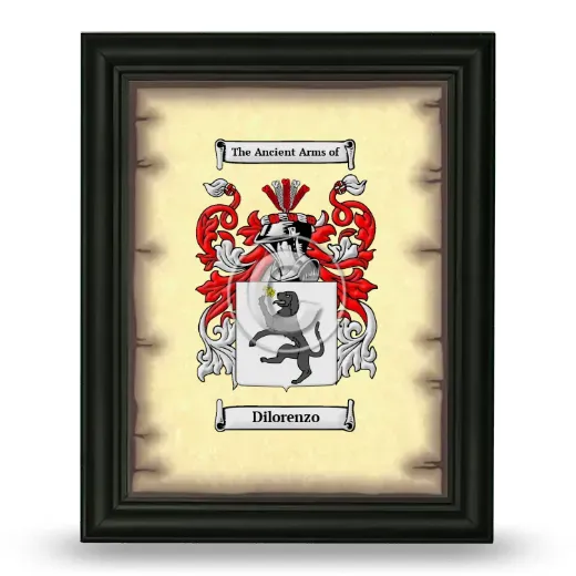 Dilorenzo Coat of Arms Framed - Black