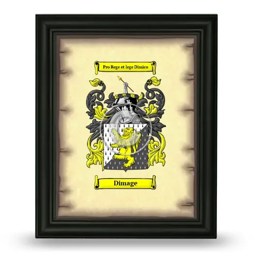 Dimage Coat of Arms Framed - Black