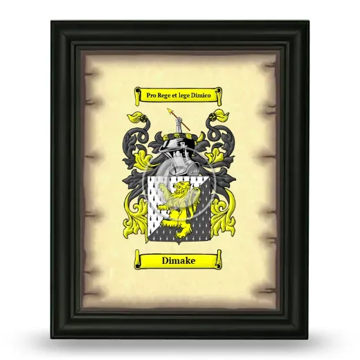 Dimake Coat of Arms Framed - Black