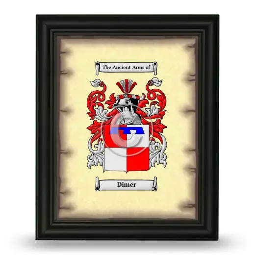 Dimer Coat of Arms Framed - Black