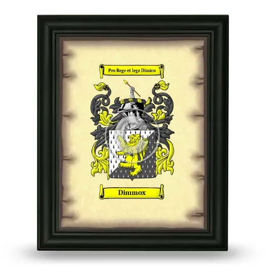 Dimmox Coat of Arms Framed - Black