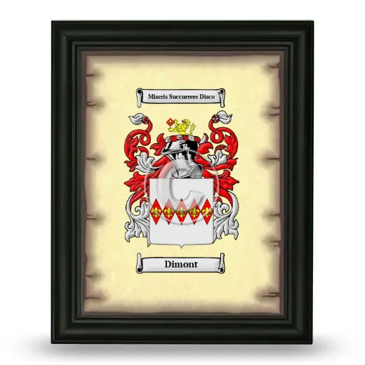 Dimont Coat of Arms Framed - Black