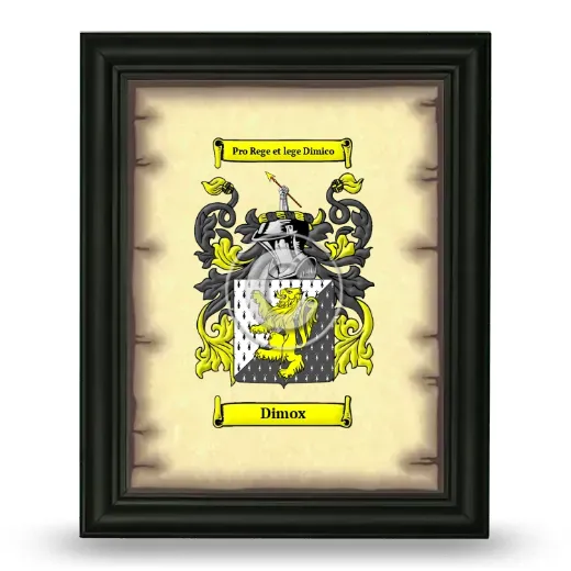 Dimox Coat of Arms Framed - Black