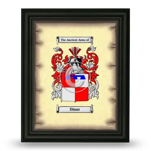 Dinar Coat of Arms Framed - Black