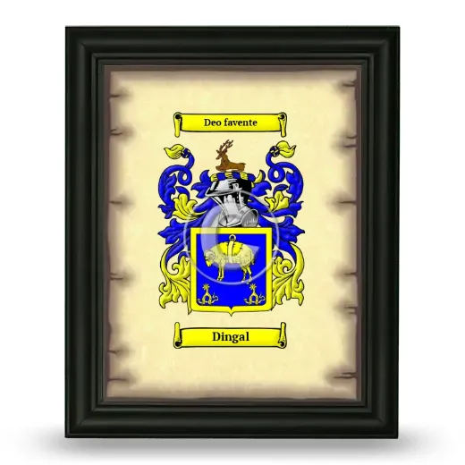 Dingal Coat of Arms Framed - Black