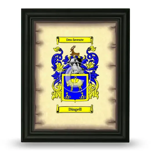 Dingell Coat of Arms Framed - Black